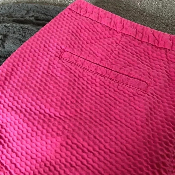 Lilly Pulitzer Bright Pink Waffle Texture Adie Shorts Fuchsia Pink 100% Cotton - Picture 10 of 10